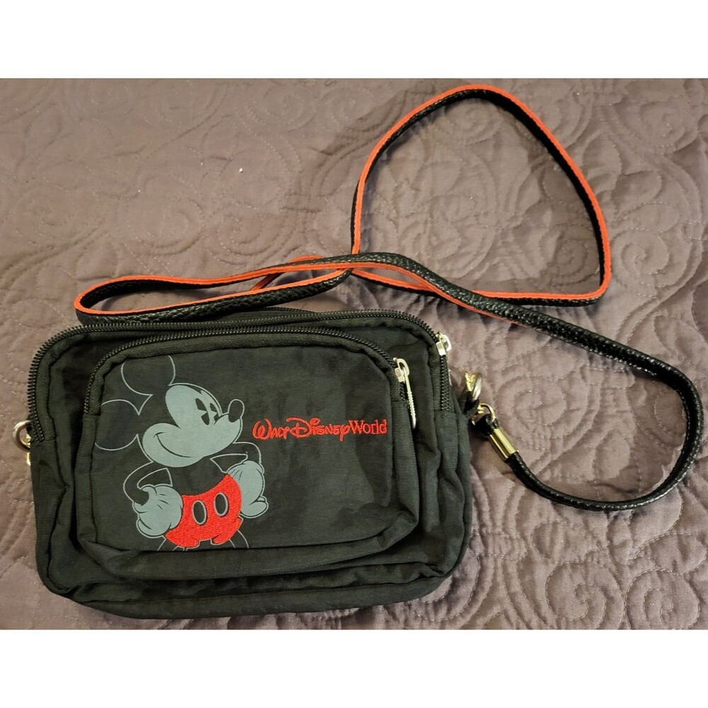 EUC Disneyland Resort Mickey Mouse Crossbody Fanny Pack Black Disney Parks